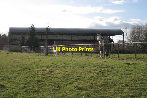 Photo 6"x4" Barns and paddock, Manor Farm Offchurch c2010