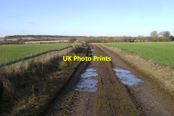 Photo 6"x4" Bridleway north-northwest of Fields Farm Hunningham c2010