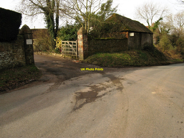 Photo 6"x4" Entrance to Woodshill House and Woodshill Farm West Chiltington c2010