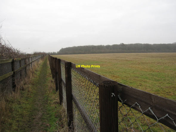 Photo 6"x4" Footpath to Stetchworth Ley Dullingham Ley c2010