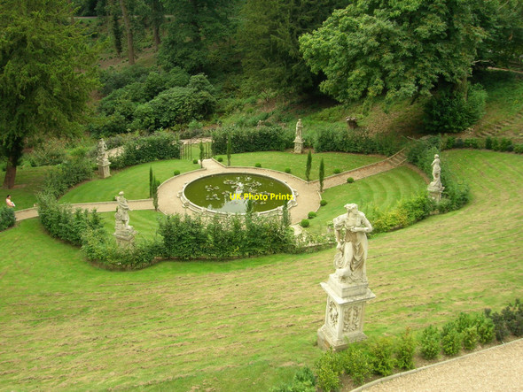 Photo 6"x4" Belvoir Castle - Ornamental Pond Belvoir c2007