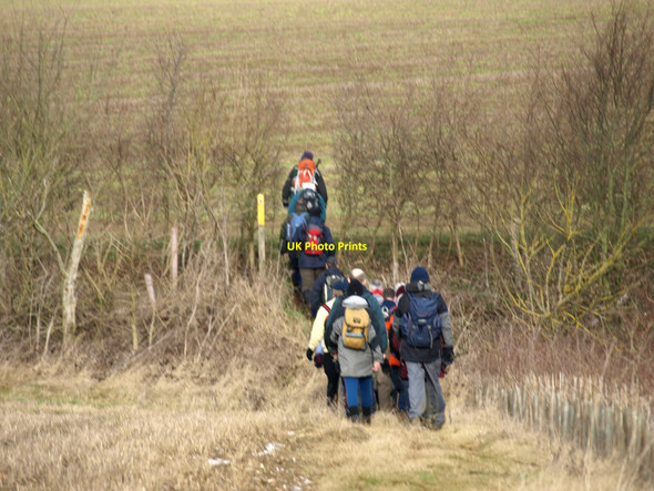 Photo 6"x4" Footpath Marker Haynes Church End c2010