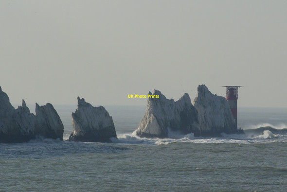 Photo 6"x4" The Needles Lighthouse Scratchell's Bay c2010