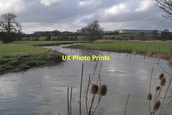 Photo 6"x4" River Avon below Middlemarch Business Park Tollbar End c2010