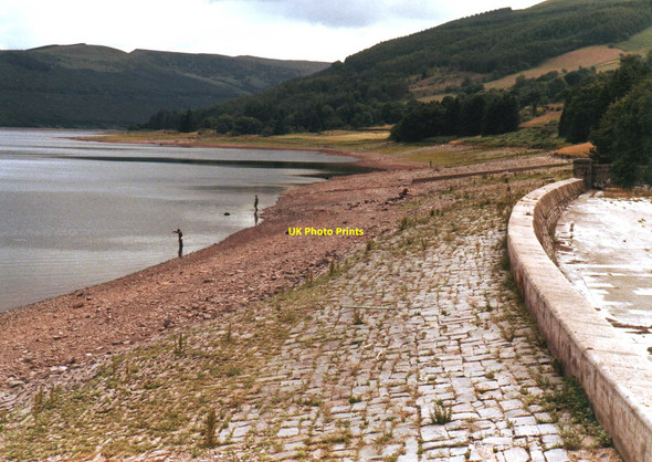 Photo 6"x4" Talybont Reservoir overflow (1984) Aber Village c1984