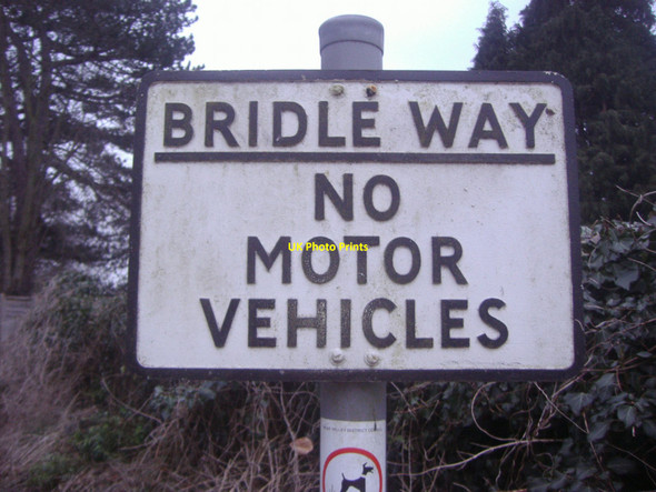 Photo 6"x4" Pre-Worboys bridleway sign, Leatherhead Leatherhead c2010