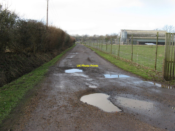 Photo 6"x4" Track from Poultry farm heading to Ditchling Ditchling c2010