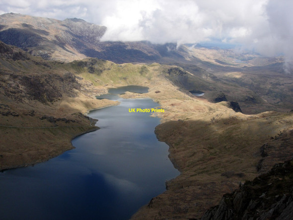 Photo 6"x4" Llyn Llydaw and Llyn Teyrn Gwastadnant c2006