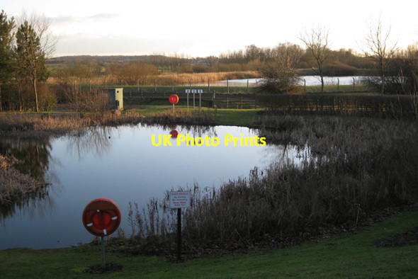 Photo 6"x4" Landscaped pool, Middlemarch business park Tollbar End c2010