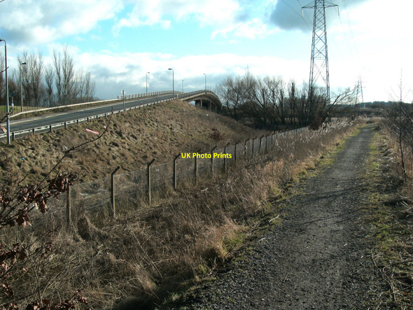 Photo 6"x4" Transpennine Trail and landfill access bridge Warrington\/SJ6088 c2010