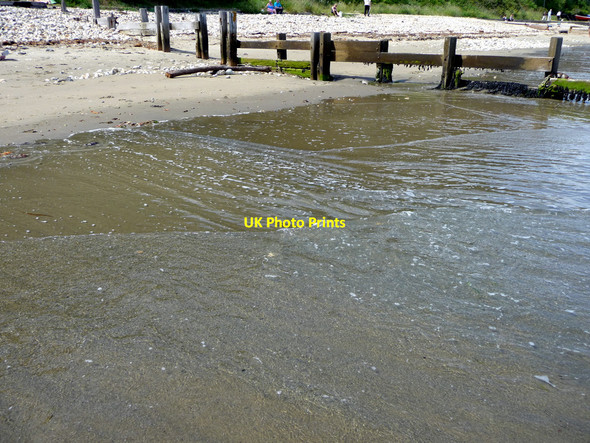 Photo 6"x4" Shoreline, Shanklin Beach, Isle of Wight Shanklin c2009