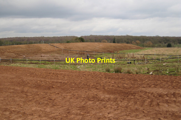 Photo 6"x4" Pipes and bunds, Bubbenhall landfill site Bubbenhall c2010