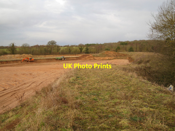 Photo 6"x4" Bund, Bubbenhall Quarry, Glebe Farm site Bubbenhall c2010