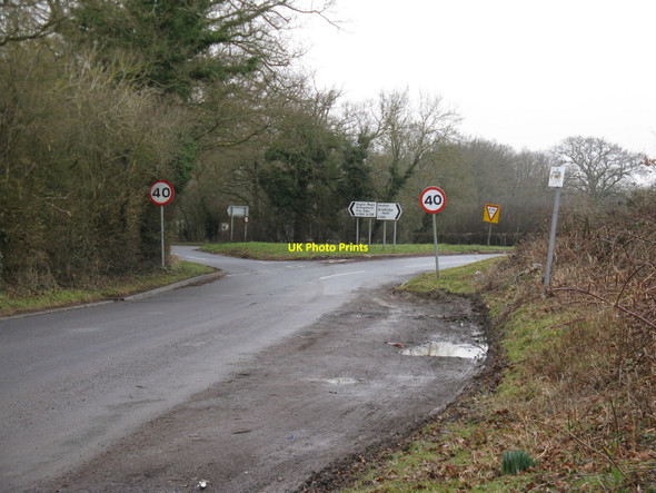 Photo 6"x4" Junction between Fulfords Hill and the A264 Rapkyns c2010