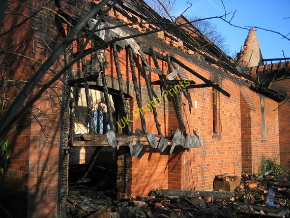 Photo 6"x4" The destruction of St Matthew's Saltney Ferry - The porch and south side Saltney c2008