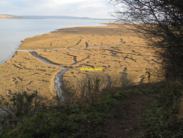 Photo 6"x4" A winter view - Salt marshes south of Laugharne Laugharne c2010