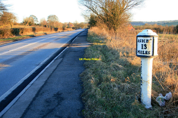 Photo 6"x4" Milepost on the A523 Leek\/SJ9856 c2010
