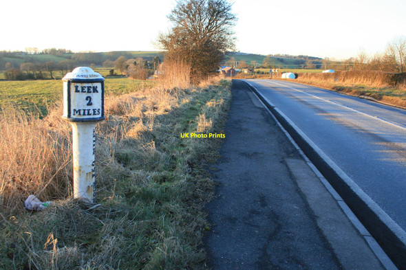 Photo 6"x4" Milepost on the A523 Leek\/SJ9856 c2010