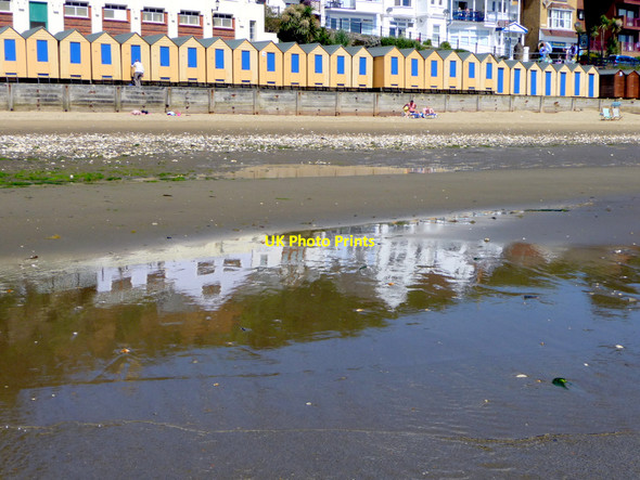 Photo 6"x4" Shanklin Beach Reflections Shanklin c2009