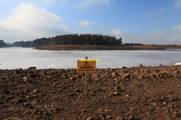 Photo 6"x4" Danger Sign at Harlaw Reservoir Malleny Mills c2010