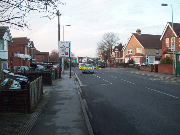 Photo 6"x4" Looking down Hill Lane Southampton c2010