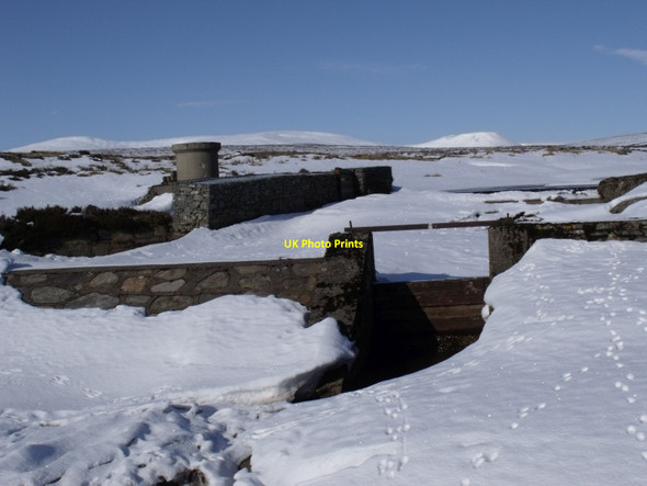 Photo 6"x4" Dam in the course of Allt Geallaidh Carn nan Seabhag c2010
