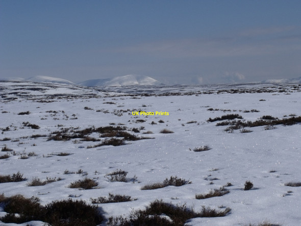Photo 6"x4" Broad ridge south of Carn Liath looking south-east to Carn Liath of Beinn a'Ghlo Allt Geallaidh c2010