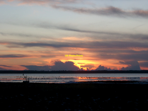 Photo 6"x4" Sunset over Findhorn Bay Findhorn c2010