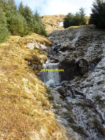 Photo 6"x4" Frozen burn below Taobh na Coille An Stuchd\/NN4414 c2010