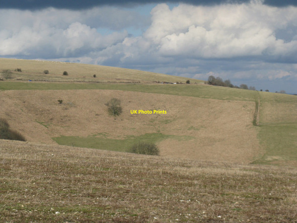 Photo 6"x4" View north across Steyning Bowl Beggars Bush\/TQ1607 c2010