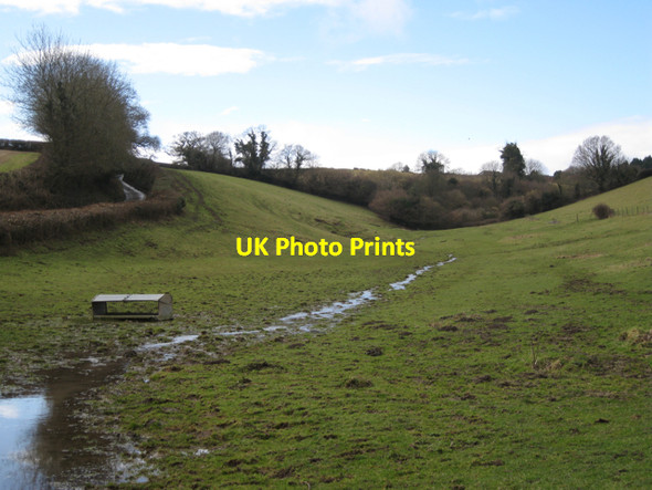 Photo 6"x4" A wet field above Perry Farm Mile End\/SX8372 c2010