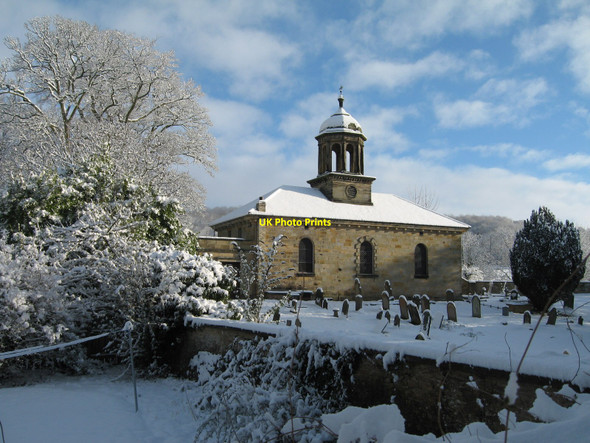 Photo 6"x4" All Saints Church, Brandsby, in the snow Brandsby c2008