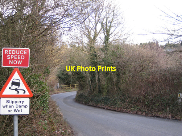 Photo 6"x4" Ringslade Road approaching Ringslade Quarry Newton Abbot c2010