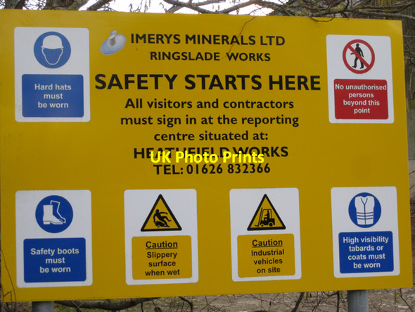 Photo 6"x4" Notice at gate, Ringslade clay quarry Newton Abbot c2010