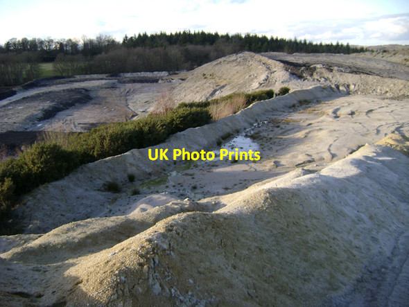 Photo 6"x4" Recent clay waste heaps, Stover Quarry Newton Abbot c2010