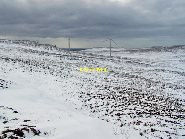 Photo 6"x4" Moorland in the wind farm Blackhill\/NG3450 c2010