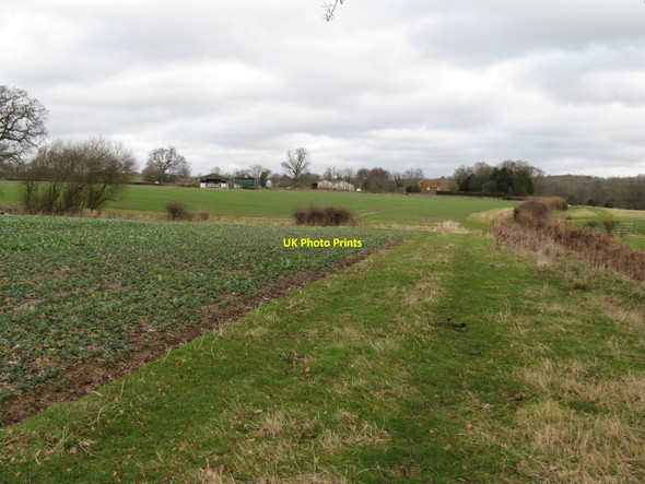 Photo 6"x4" Footpath approach to River Park Farm White's Green c2010