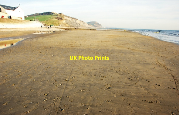 Photo 6"x4" Charmouth: Easterly view along the Beach Lyme Regis c2007