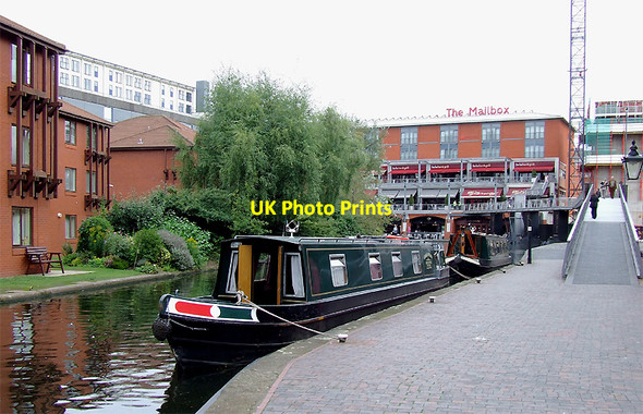 Photo 6"x4" Moorings near Gas Street Basin, Birmingham Lee Bank c2008