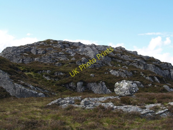 Photo 6"x4" Summit rocks and perched boulder Meall na Ce\u00e0rdaich c2009