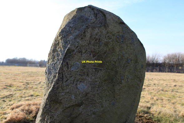 Photo 6"x4" Latin Inscription on the Cat Stane at Edinburgh Airport Kirkliston c2010