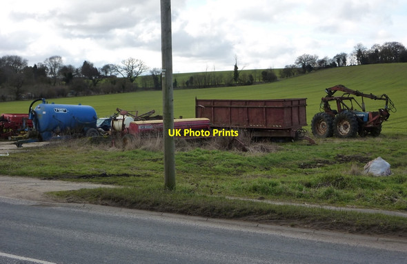 Photo 6"x4" Farm machinery by the B1113 Baylham c2010