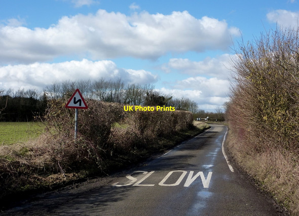 Photo 6"x4" Tye Lane heading west Little Blakenham c2010