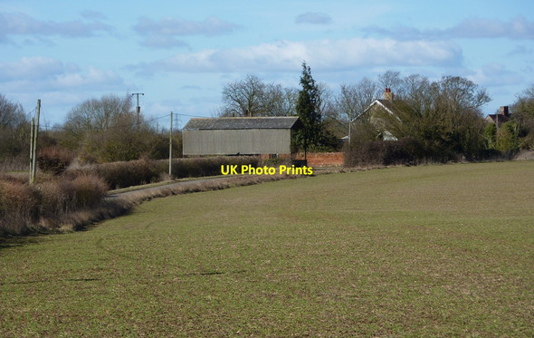 Photo 6"x4" Field towards Bleak Hall Flowton c2010
