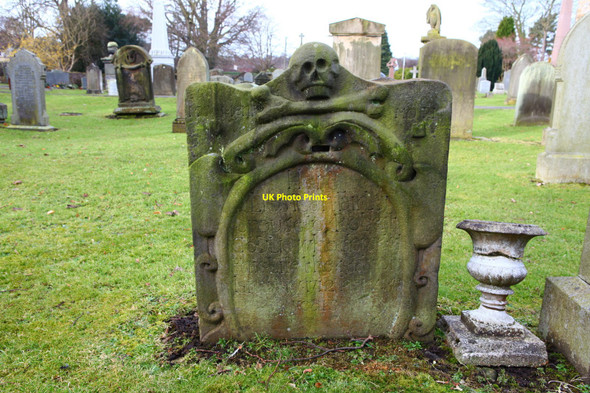 Photo 6"x4" Cramond Kirk Gravestone Barnton\/NT1975 c2010