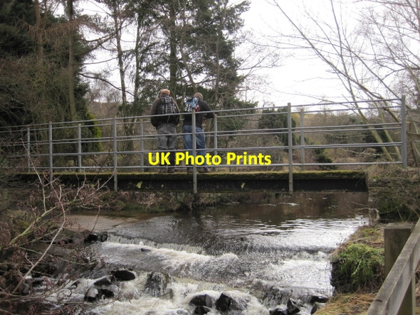 Photo 6"x4" Footbridge and Weir at Whitley Mill Dalton\/NY9158 c2010
