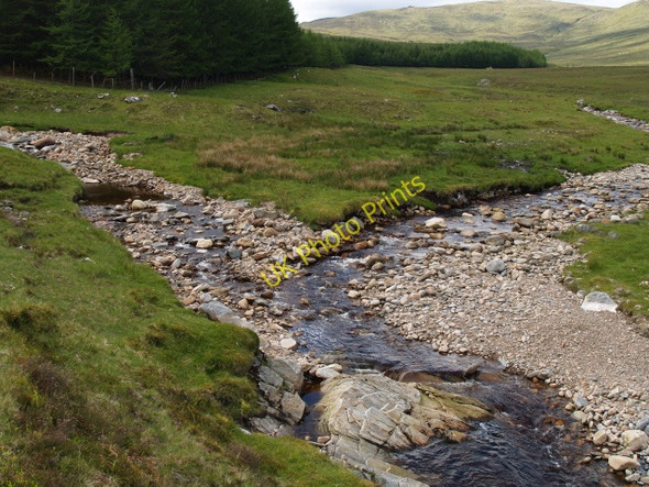 Photo 6"x4" Confluence of Allt Gilbe and Allt Coire Iain Oig Meall an Domhnaich c2009