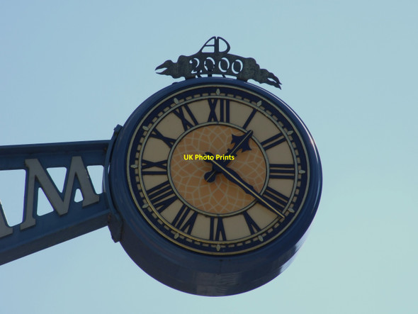 Photo 6"x4" Millennium Clock Hanging from The Library in Teme Street Tenbury Wells Burford\/SO5868 c2010