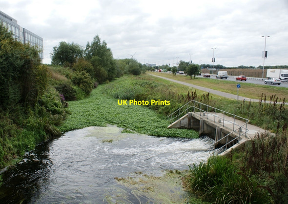 Photo 6"x4" Foudry Brook near the Kennet Island development Whitley\/SU7170 c2009