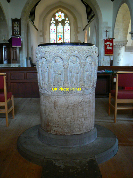 Photo 6"x4" Font, St John the Baptist, Chirton Chirton\/SU0757 c2010